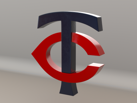 MLB Minnesota Twins Team Logo Modelo 3D