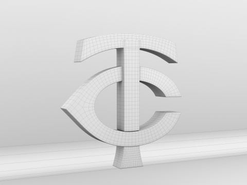 MLB Minnesota Twins Team Logo Modelo 3D