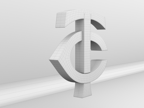 MLB Minnesota Twins Team Logo Modelo 3D