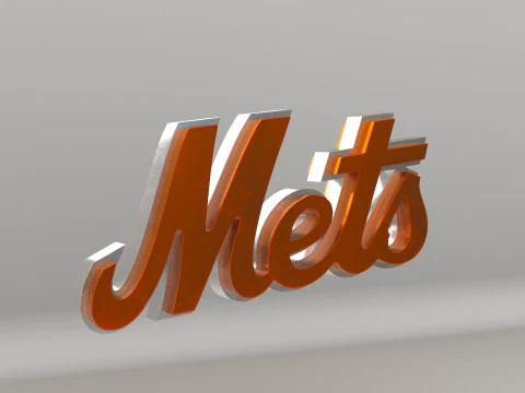 MLB New York Mets Team Logo 3D Model