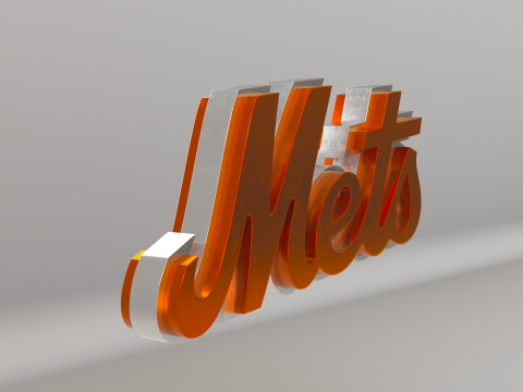 MLB New York Mets Team Logo 3D Model