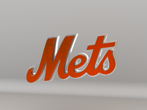 MLB New York Mets Team Logo 3D Model