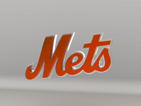 MLB New York Mets Team Logo 3D Model