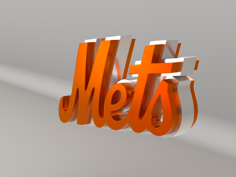 MLB New York Mets Team Logo 3D Model