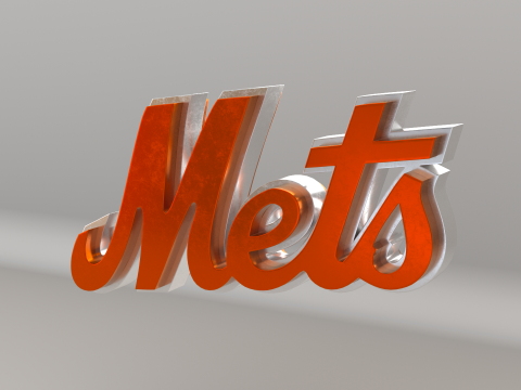 MLB New York Mets Team Logo 3D Model