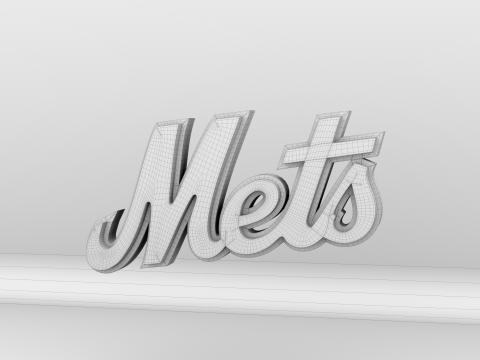 MLB New York Mets Team Logo 3D Model