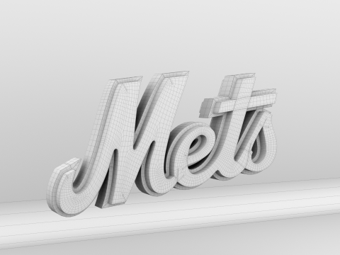 MLB New York Mets Team Logo 3D Model