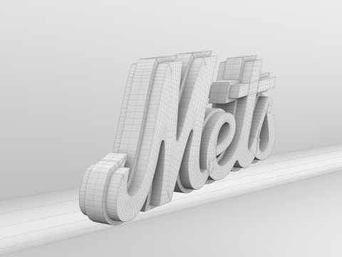 MLB New York Mets Team Logo 3D Model