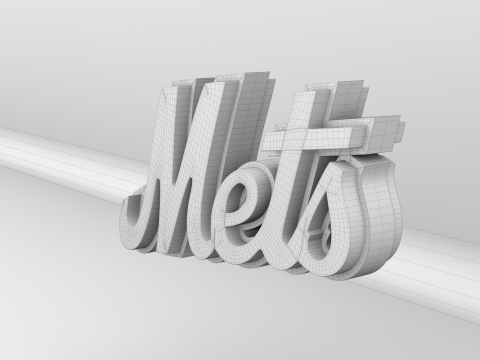 MLB New York Mets Team Logo 3D Model