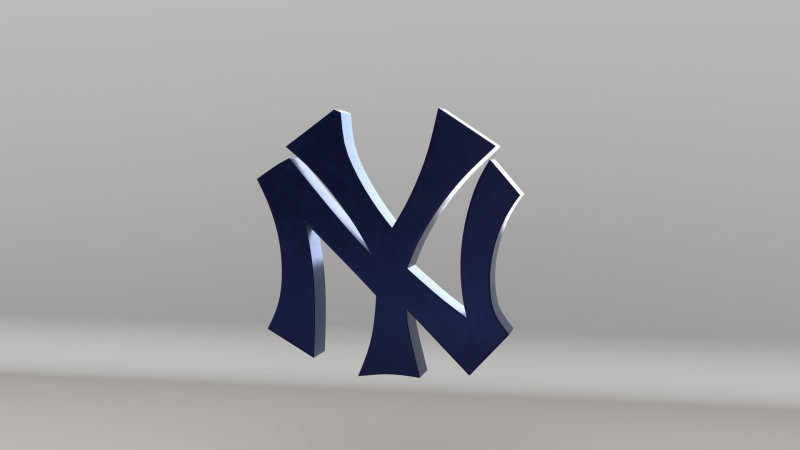 MLB New York Yankees Team Logo Modelo 3D .c4d .max .obj .3ds .fbx .stl .blend