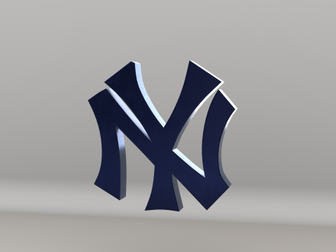 MLB New York Yankees Team Logo 3D Model