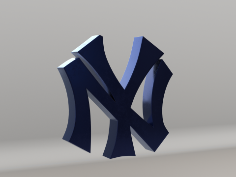 MLB New York Yankees Team Logo Modelo 3D