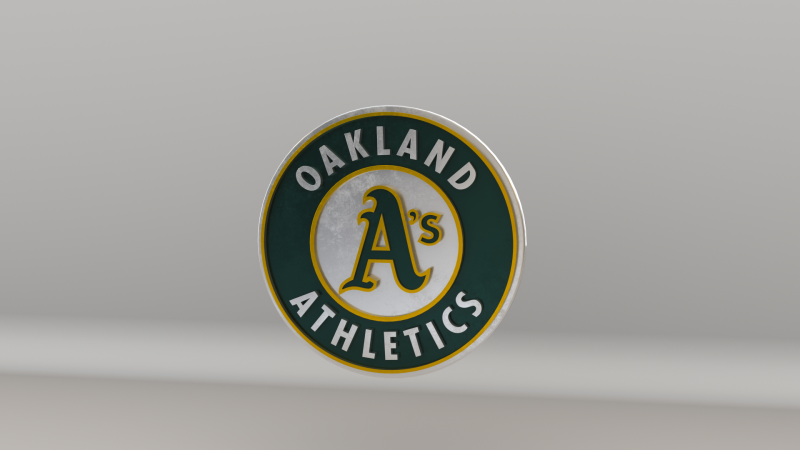 MLB Oakland Athletics V1 Team Logo 3D-Modell .c4d .max .obj .3ds .fbx .stl .blend