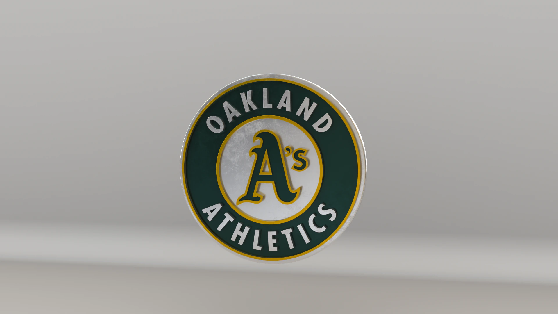 MLB Oakland Athletics V1 Team Logo 3D Model .c4d .max .obj .3ds .fbx .stl .blend 