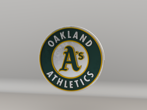 MLB Oakland Athletics V1 Team Logo 3D Model