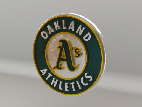 MLB Oakland Athletics V1 Team Logo 3D Model