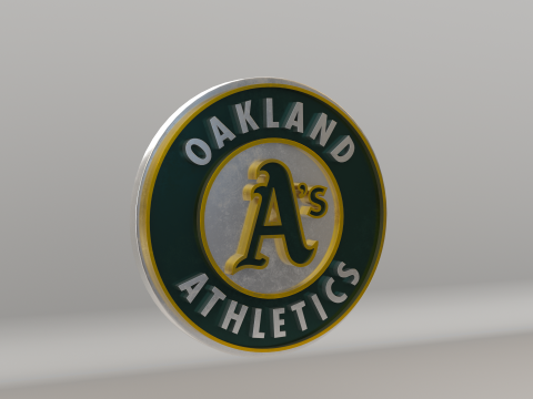MLB Oakland Athletics V1 Team Logo 3D-Modell