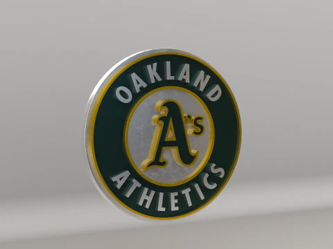 MLB Oakland Athletics V1 Team Logo 3D Model