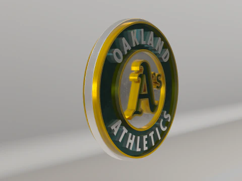 MLB Oakland Athletics V1 Team Logo 3D Model