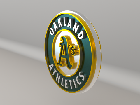 MLB Oakland Athletics V1 Team Logo 3D-Modell