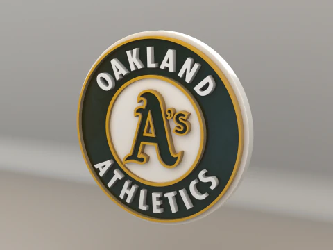 MLB Oakland Athletics V1 Team Logo 3D Model