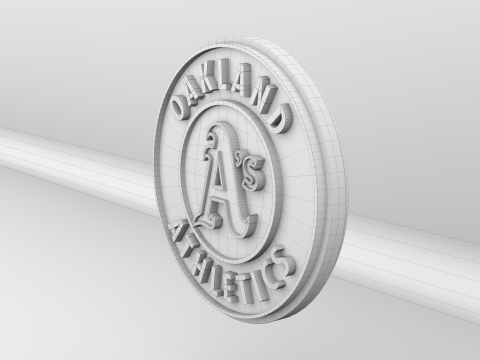 MLB Oakland Athletics V1 Team Logo 3D-Modell