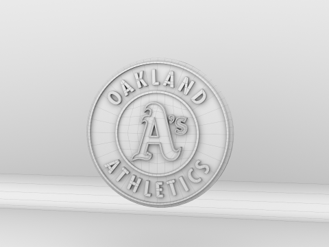 MLB Oakland Athletics V1 Team Logo 3D-Modell