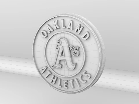 MLB Oakland Athletics V1 Team Logo 3D Model
