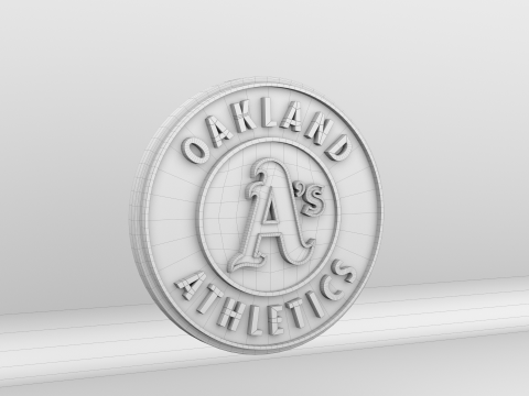 MLB Oakland Athletics V1 Team Logo 3D-Modell