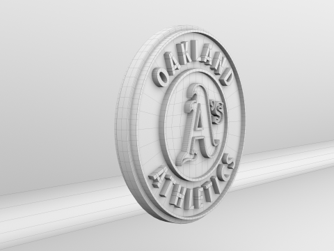MLB Oakland Athletics V1 Team Logo 3D-Modell