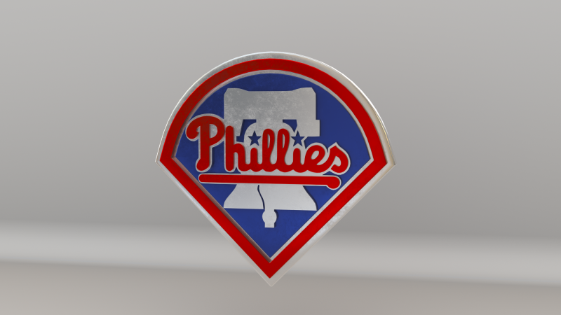 MLB Philadelphia Phillies V1 Team Logo 3D-Modell .c4d .max .obj .3ds .fbx .stl .blend