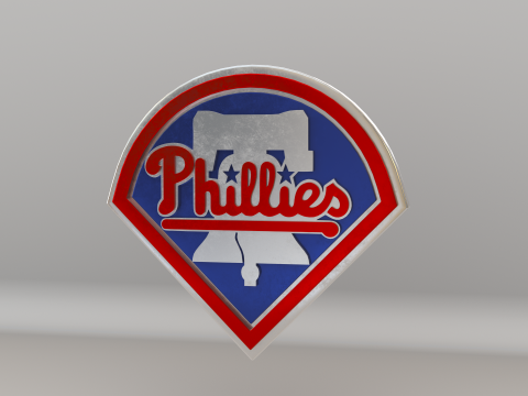 MLB Philadelphia Phillies V1 Team Logo 3D Model