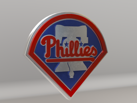 MLB Philadelphia Phillies V1 Team Logo 3D-Modell