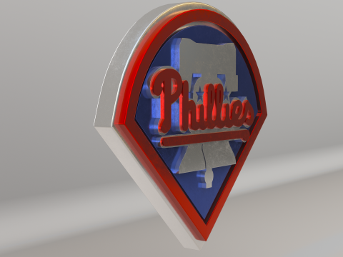 MLB Philadelphia Phillies V1 Team Logo 3D-Modell