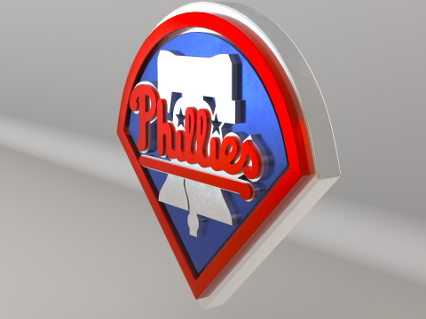 MLB Philadelphia Phillies V1 Team Logo 3D-Modell