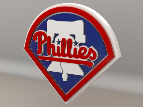 MLB Philadelphia Phillies V1 Team Logo 3D-Modell