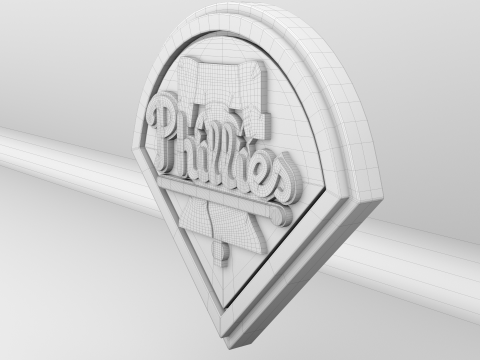 MLB Philadelphia Phillies V1 Team Logo 3D-Modell