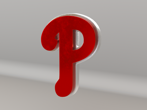MLB Philadelphia Phillies V2 Team Logo 3D Model