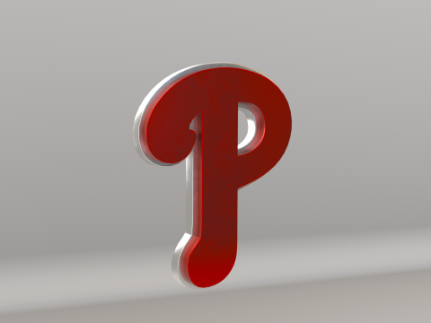 MLB Philadelphia Phillies V2 Team Logo 3D Model