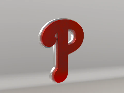 Logotipo da equipe MLB Philadelphia Phillies V2 Modelo 3D