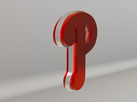 MLB Philadelphia Phillies V2 Team Logo 3D Model