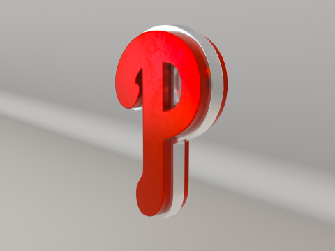 MLB Philadelphia Phillies V2 Team Logo 3D Model