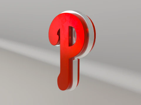 Logotipo da equipe MLB Philadelphia Phillies V2 Modelo 3D
