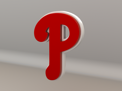 MLB Philadelphia Phillies V2 Team Logo 3D Model