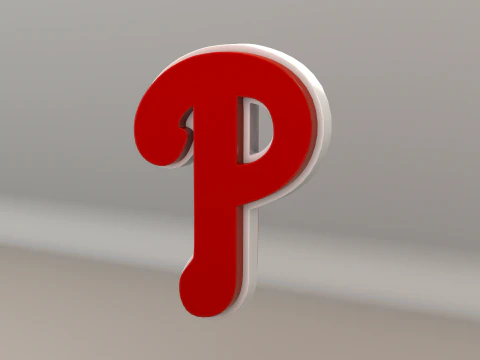 Logotipo da equipe MLB Philadelphia Phillies V2 Modelo 3D