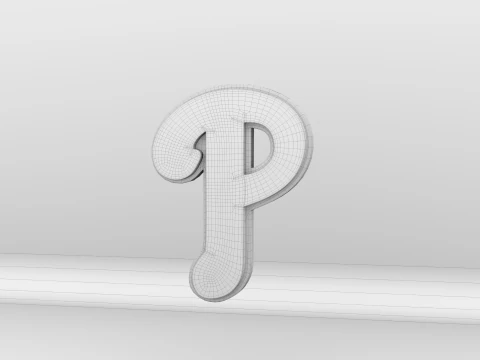 Logotipo da equipe MLB Philadelphia Phillies V2 Modelo 3D