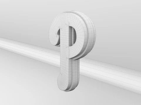 Logotipo da equipe MLB Philadelphia Phillies V2 Modelo 3D