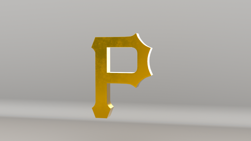 MLB Pittsburgh Pirates Team Logo 3D Model .c4d .max .obj .3ds .fbx .stl .blend