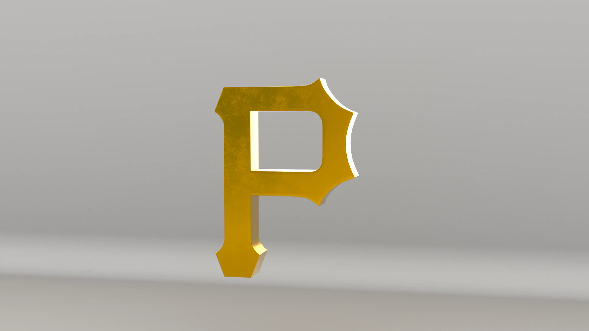 MLB Pittsburgh Pirates Team Logo 3D Model .c4d .max .obj .3ds .fbx .stl .blend