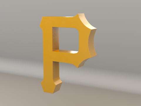 MLB Pittsburgh Pirates Team Logo 3D Model
